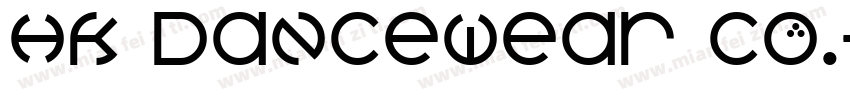 HK Dancewear Co.字体转换